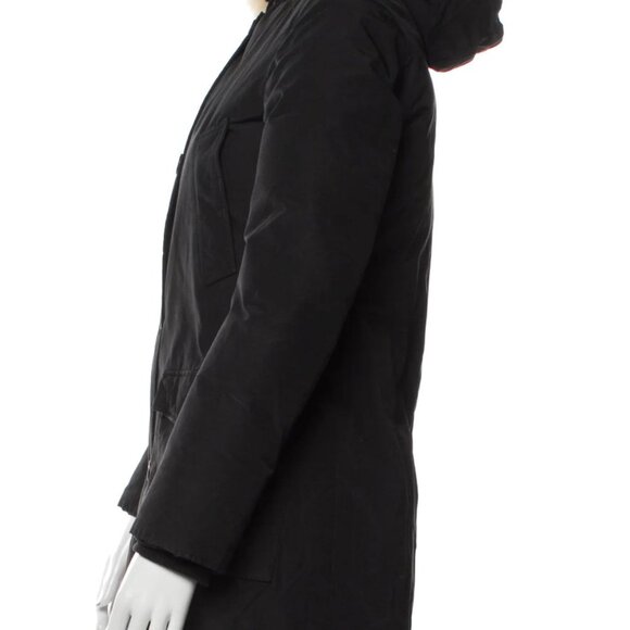 Woolrich Down Parka Coat Black XS Fur Collar - Picture 3 of 3